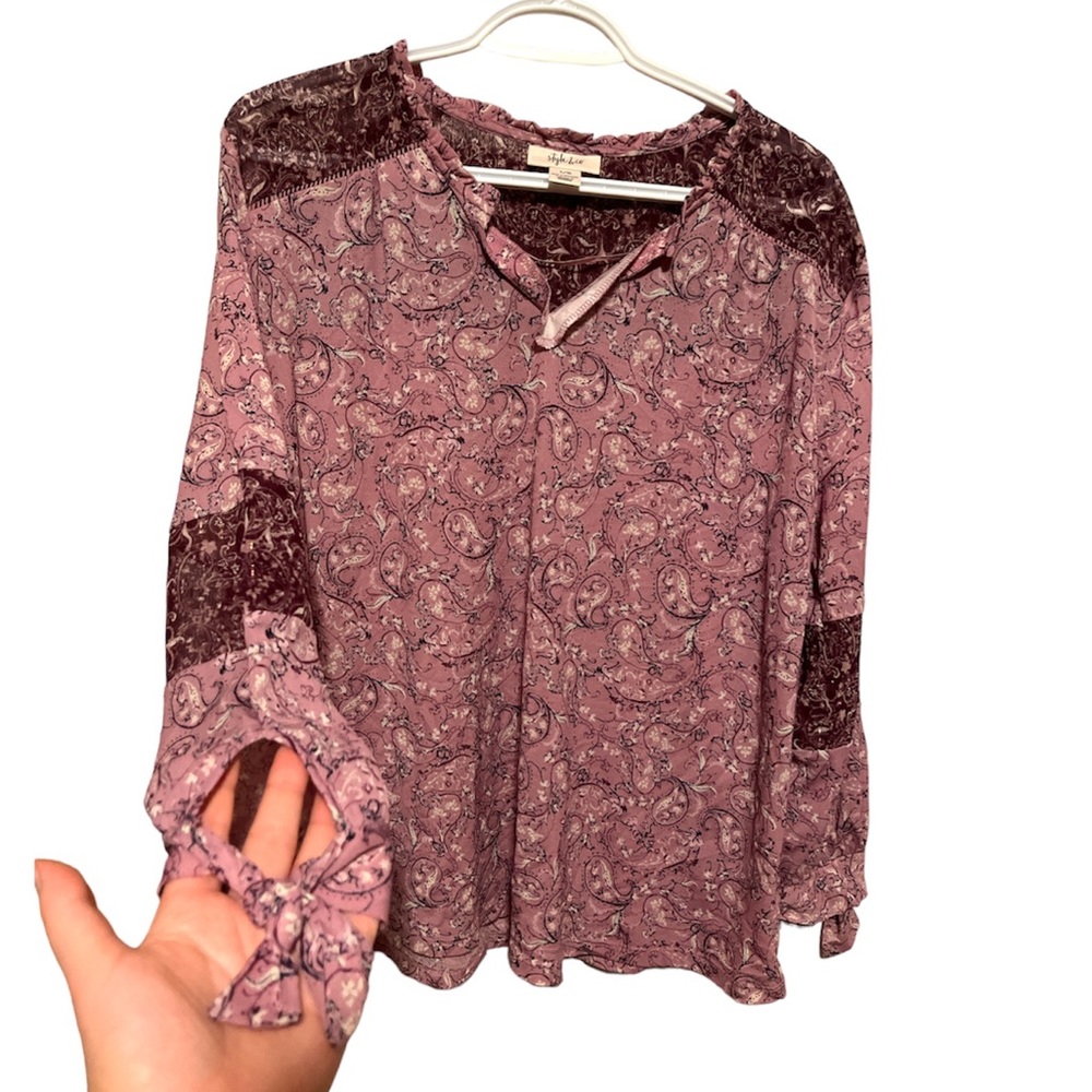 ❤️ STYLE & CO. Paisley Print Long Sleeve Top